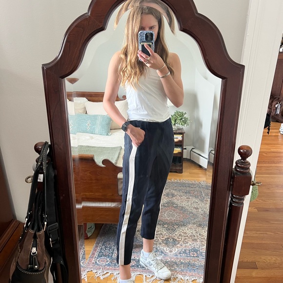 Zara Black and White Ankle Length Pants - Picture 1 of 7